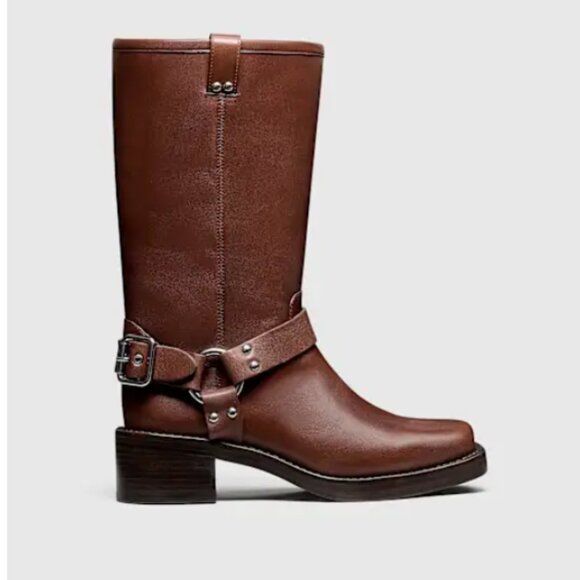 Reformation Shoes - Reformation Francesca Moto Boot — Cavalier Leather (Brown) | Size 7 | NIB | Rare